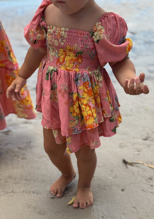 Image of Dresses. Productname: LITTLE AUGUSTE Prim Mini Dress in Pink colour by brand - LITTLE AUGUSTE