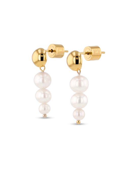 LAVANA Palma Gold Pearl Earrings