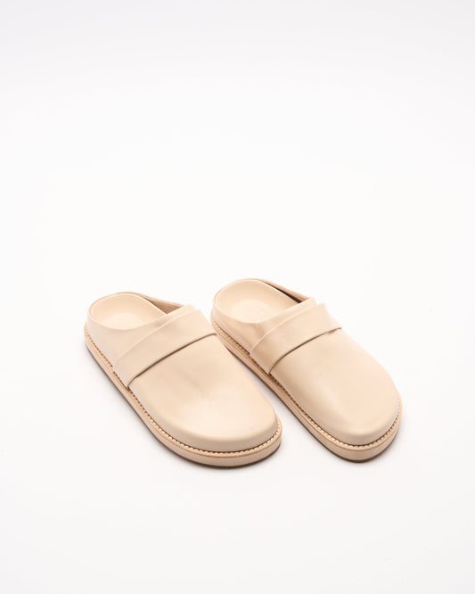 Walnut Melbourne Palmer Leather Mule (Vanilla)