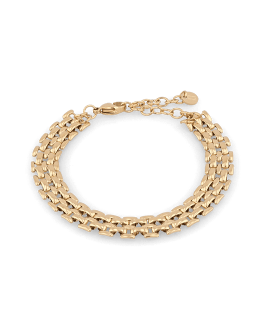 Image of Bracelets. Product name - Panther Link Gold Bracelet in colour by brand - LAVANA