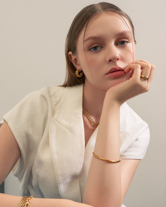 LAVANA Panther Link Silver Chain Necklace
