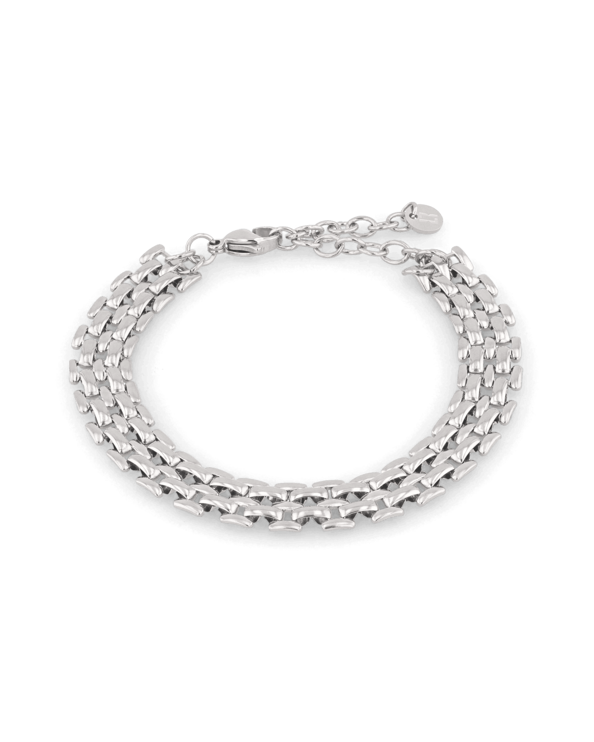 Image of Bracelets. Product name - Panther Link Silver Bracelet in colour by brand - LAVANA