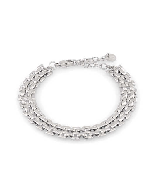 Image of Bracelets. Product name - Panther Link Silver Bracelet in colour by brand - LAVANA
