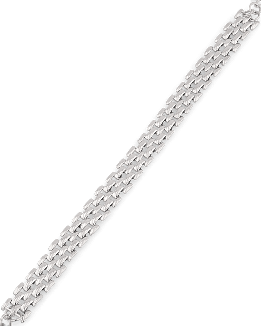 LAVANA Panther Link Silver Bracelet