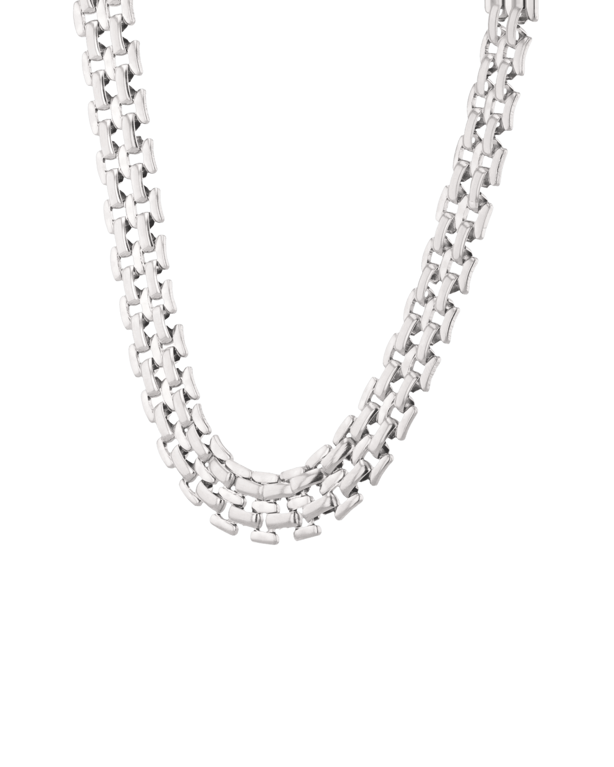 LAVANA Panther Link Silver Chain Necklace