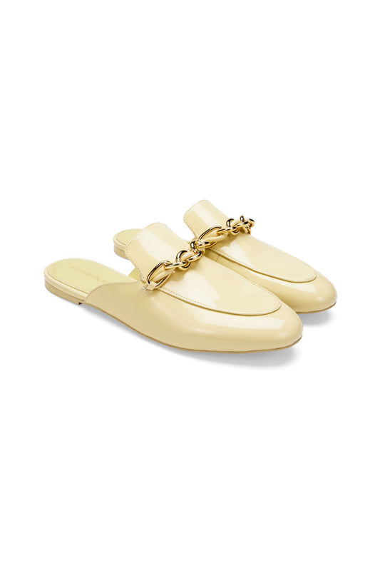 Image of Flats. Productname: Patent Loafer in Vanilla colour by brand - Manning Cartell
