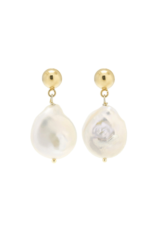 Image of Earrings. Productname: Jewel Citizen | Pearl Drop Earrings Gold in Gold colour by brand - Jewellery