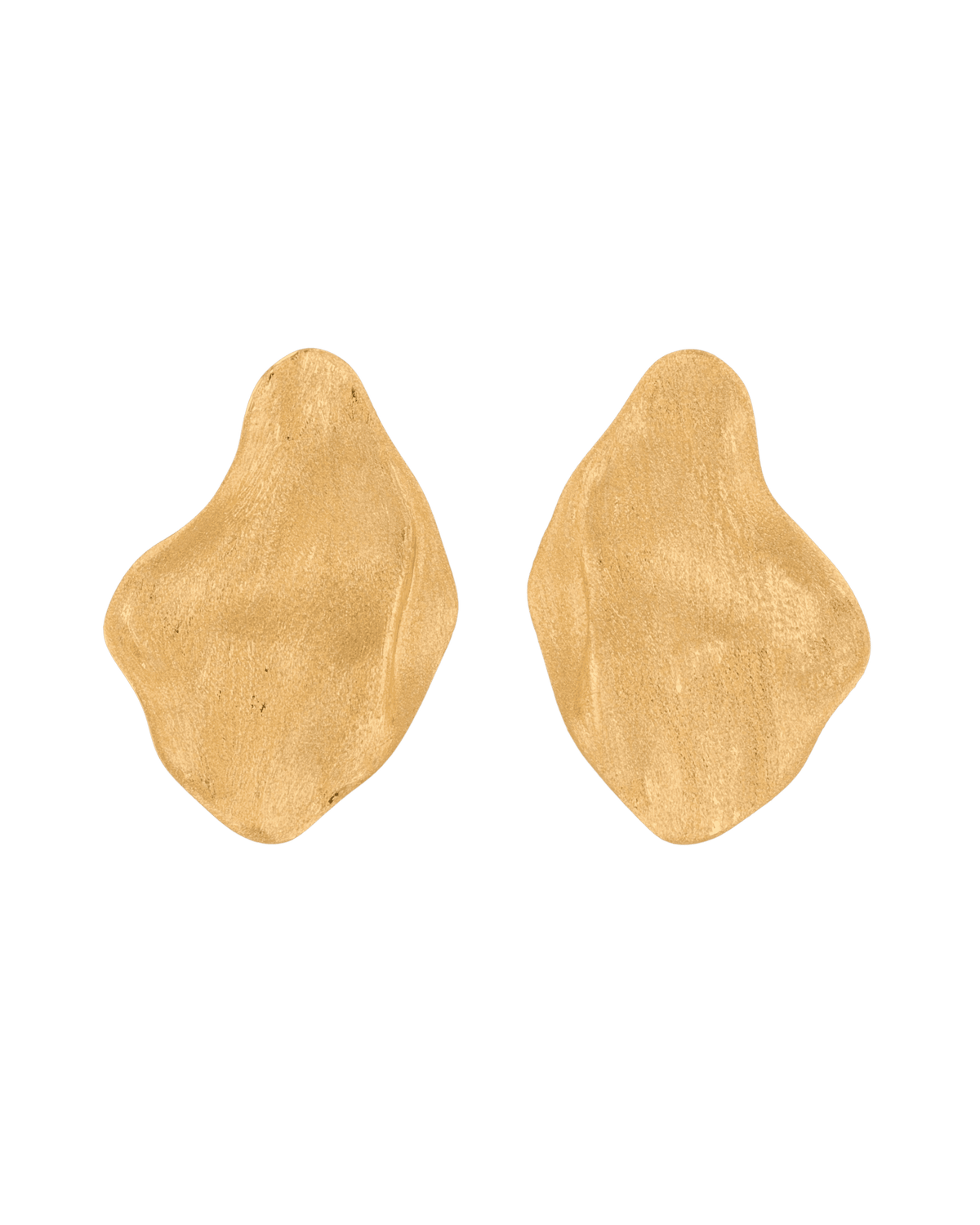Image of Earrings. Product name - Pearlescent Gold Stud Earrings in colour by brand - LAVANA