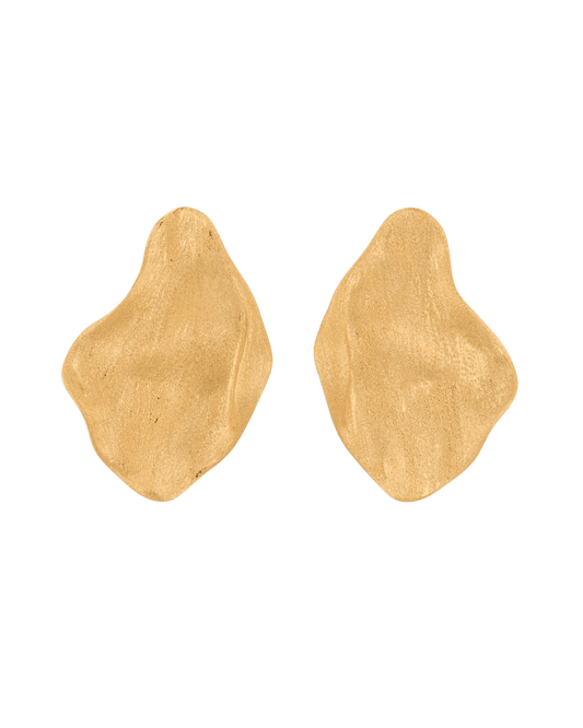 Image of Earrings. Product name - Pearlescent Gold Stud Earrings in colour by brand - LAVANA