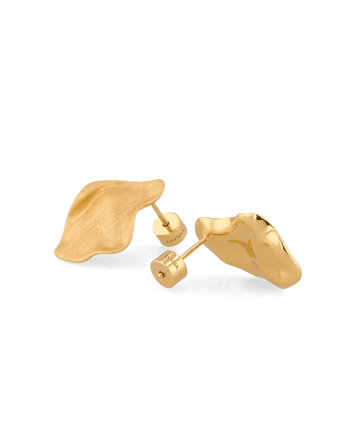 LAVANA Pearlescent Gold Stud Earrings
