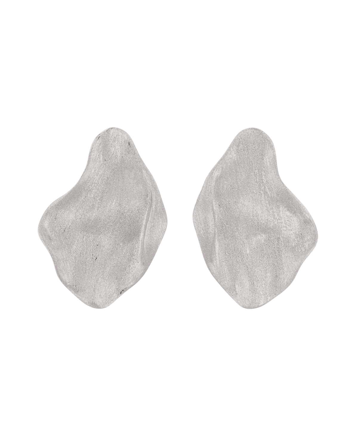 Image of Earrings. Product name - Pearlescent Silver Stud Earrings in colour by brand - LAVANA