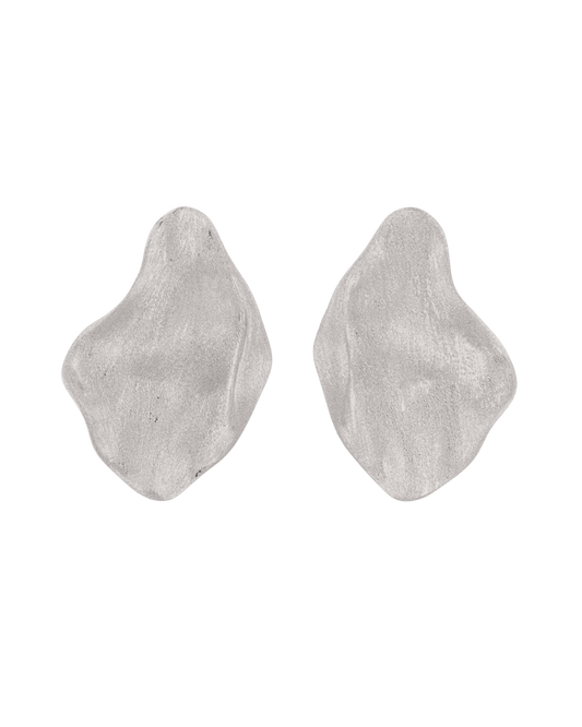 Image of Earrings. Product name - Pearlescent Silver Stud Earrings in colour by brand - LAVANA