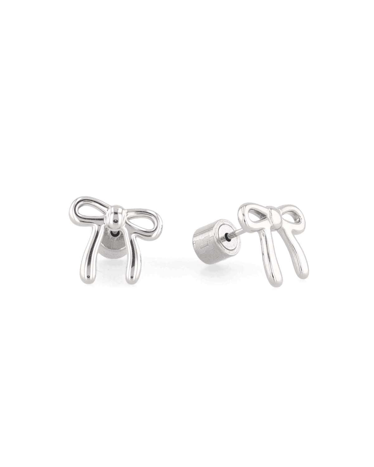 LAVANA Petite Bow Silver Stud Earrings