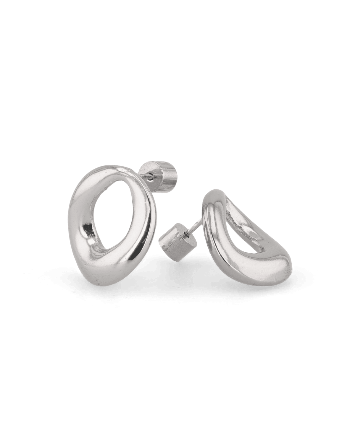 LAVANA Pia Loop Silver Stud Earrings