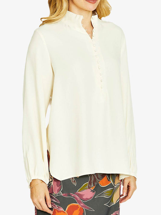 PINGPONG SAMMI BUTTON DOWN BLOUSE (Ivory)