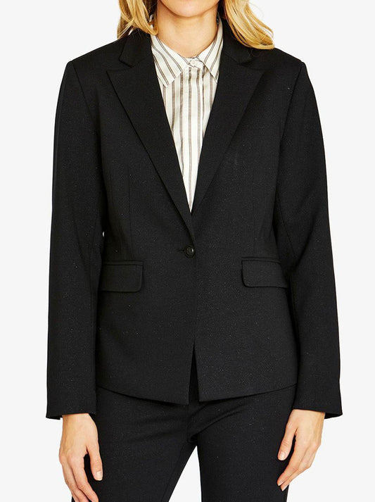 Image of Coats & Jackets. Product name - PINGPONG PARTON PONTE BLAZER in Black colour by brand - Ping Pong