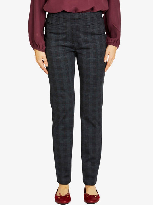 Image of a model wearing Pants. Product name - PINGPONG PABLO CHECK PANT in Grey colour by brand - Ping Pong