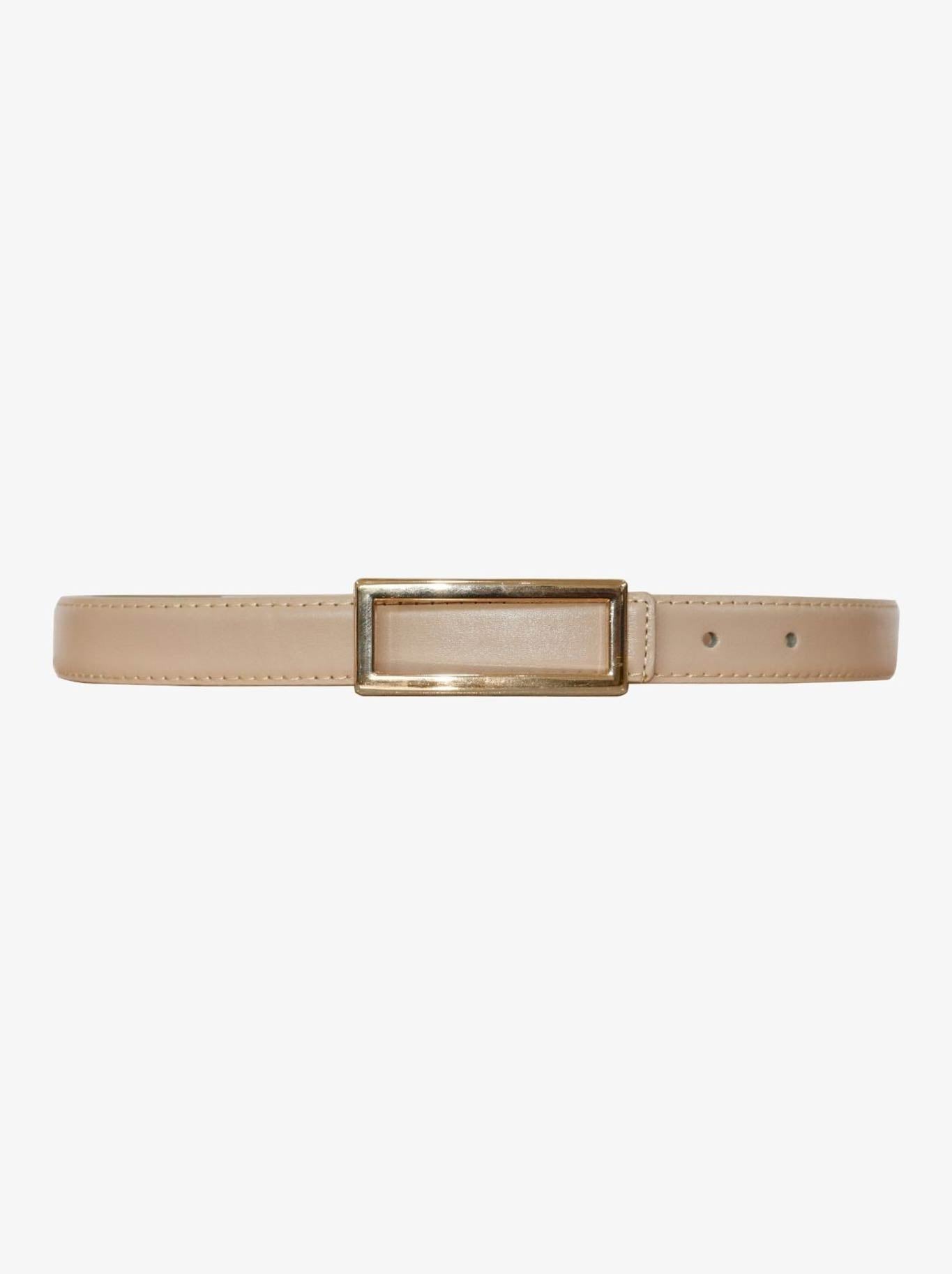 Image of Belts. Product name - PINGPONG SOPHIA THIN BELT in Beige colour by brand - Ping Pong