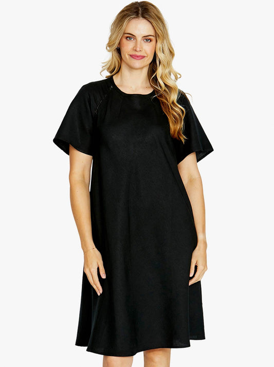 Image of Dresses. Product name - PINGPONG HARPER DRESS in Black colour by brand - Ping Pong