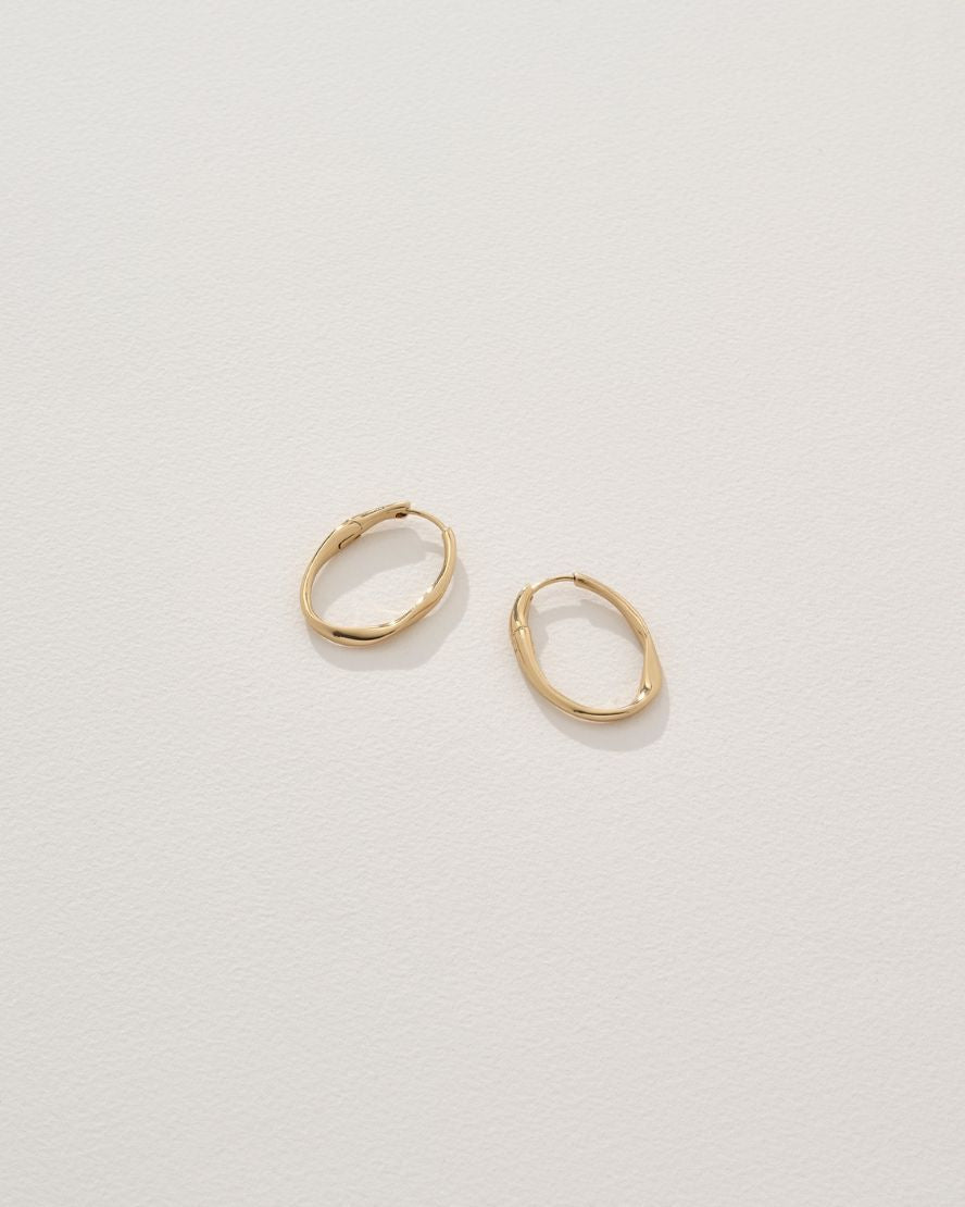 Image of Earrings. Product name - Piper Earrings in Gold in colour by brand - Reliquia Jewellery