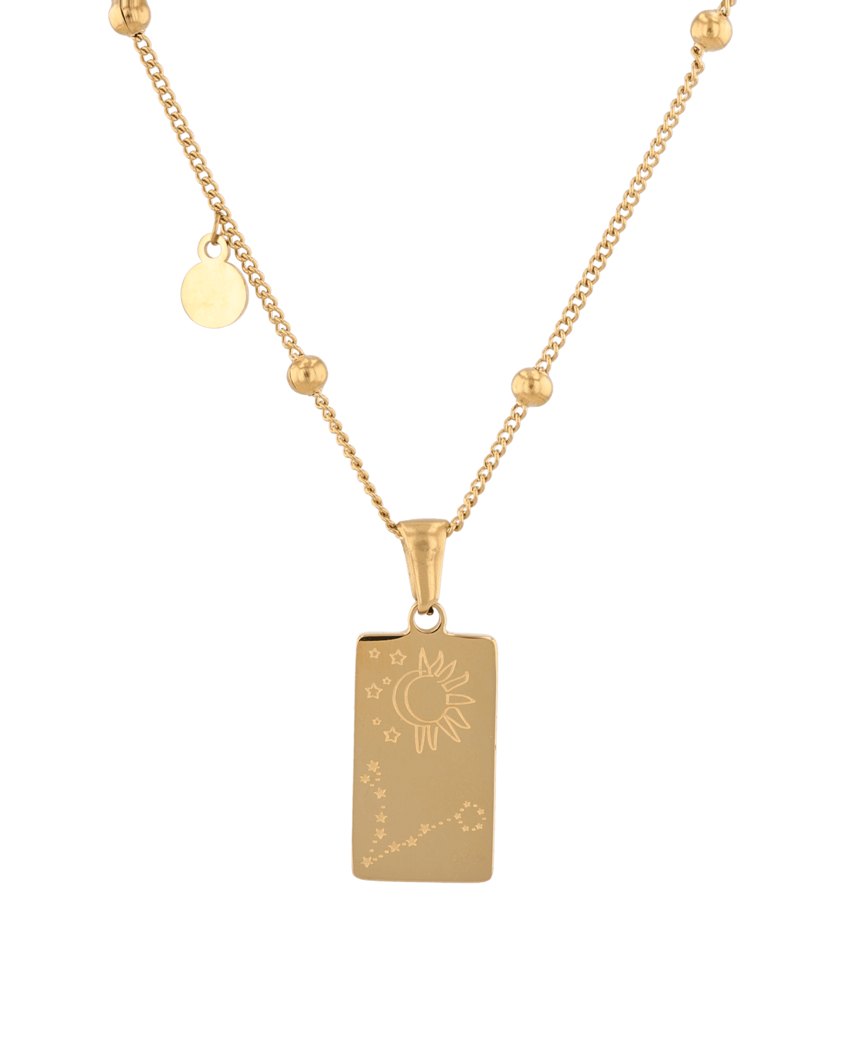 LAVANA Pisces Gold Zodiac Tag Necklace