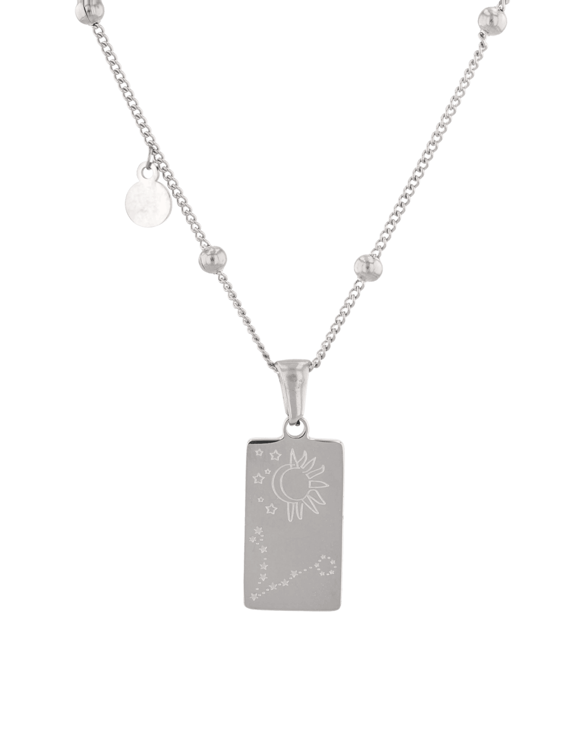 LAVANA Pisces Silver Zodiac Tag Necklace
