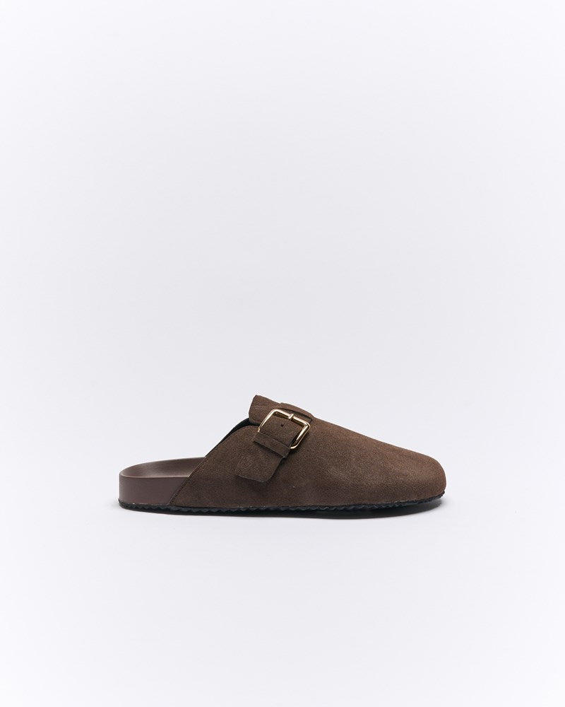 Image of Sandals. Productname: Walnut Melbourne Princeton Mule in Bitter Chocolate colour by brand - Walnut Melbourne