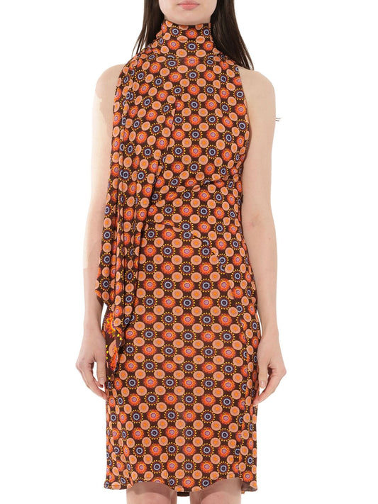 Image of a model wearing Dress. Productname: GIVENCHY Podium Robe Dress in Multicolor colour by brand - GIVENCHY