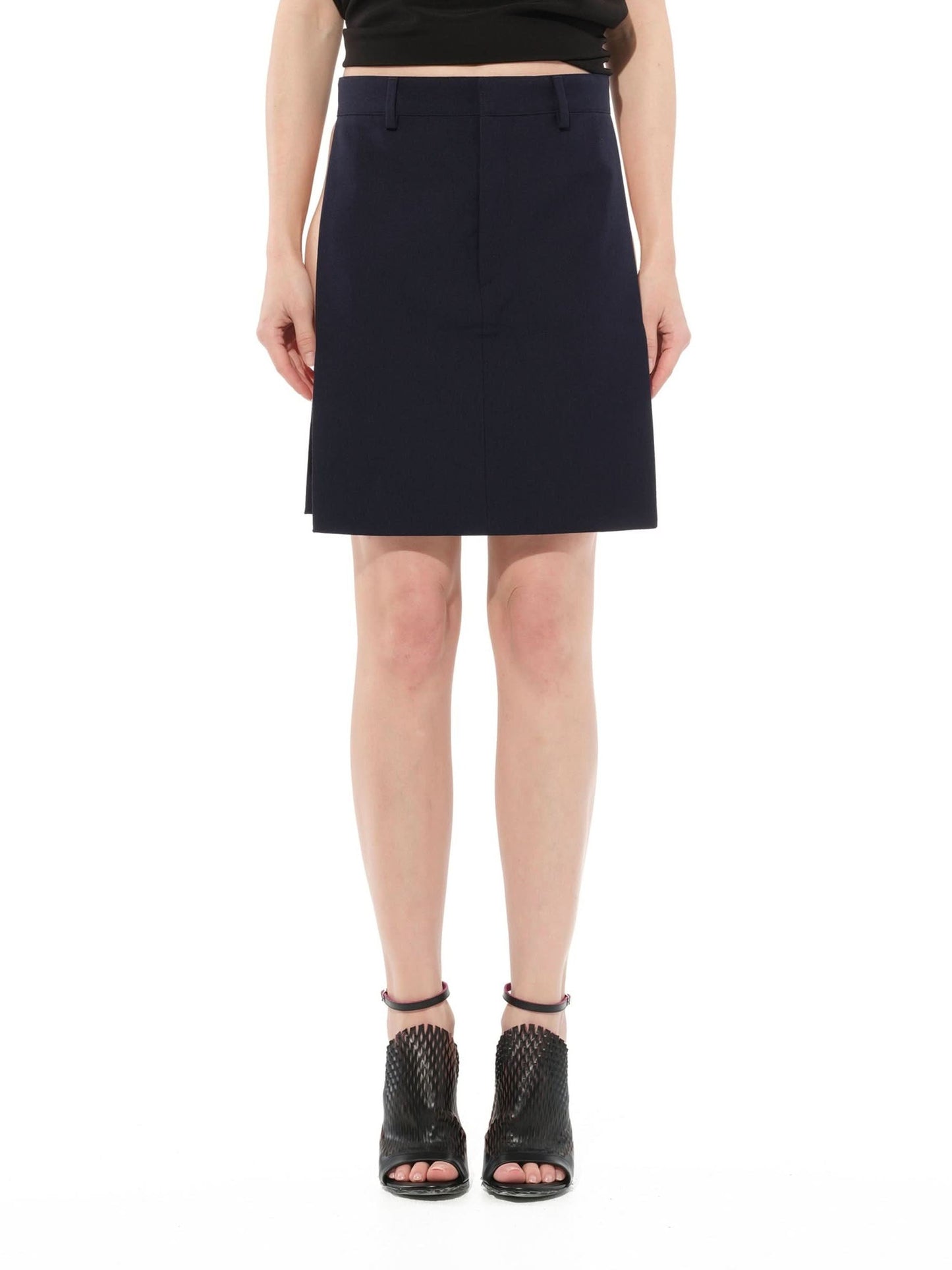 Image of a model wearing Skirts. Productname: GIVENCHY Podium Skirt in Navy colour by brand - GIVENCHY