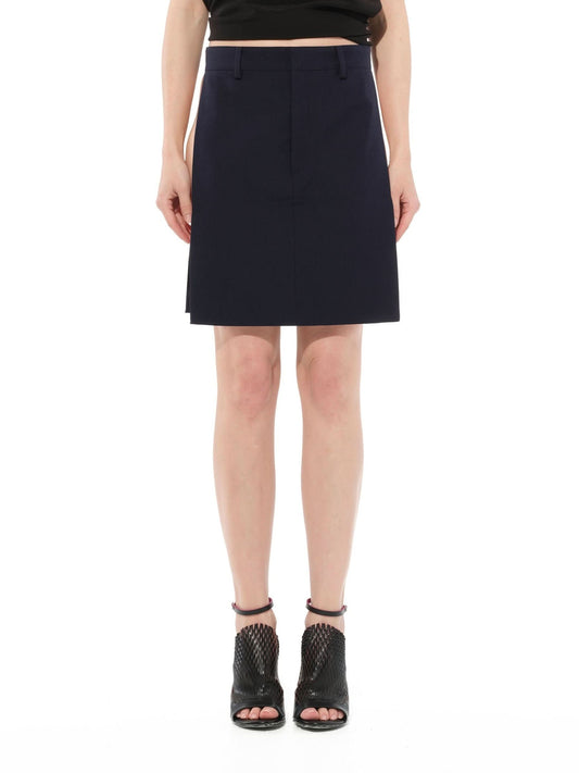 Image of a model wearing Skirts. Productname: GIVENCHY Podium Skirt in Navy colour by brand - GIVENCHY