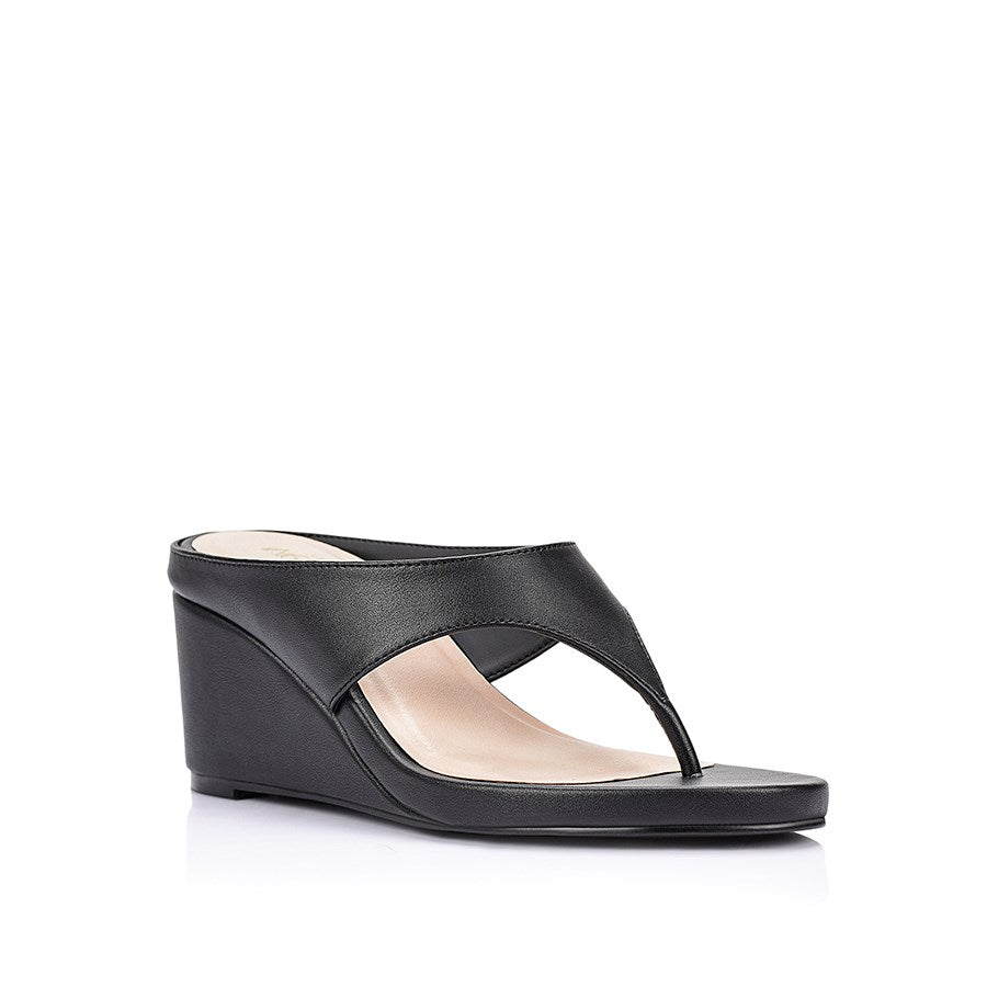 Sass Clothing Poh Thong Wedges (Black)