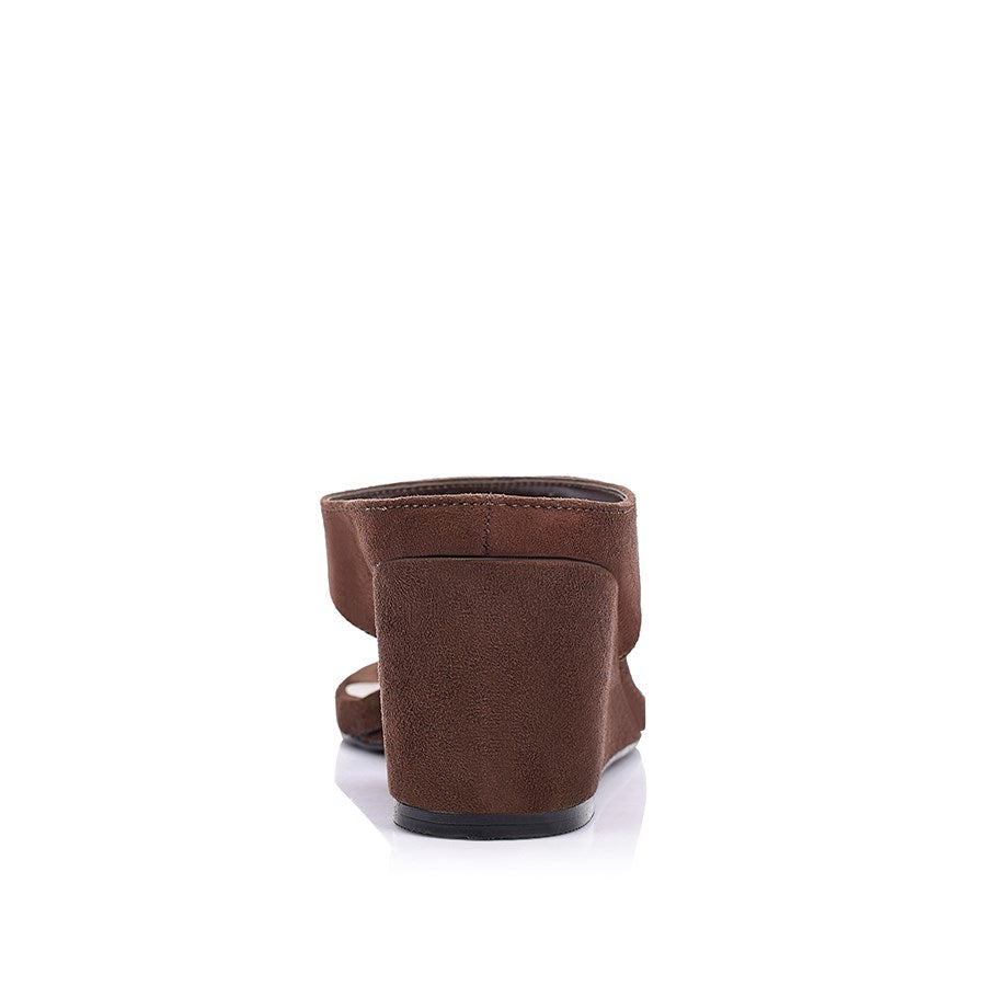 Sass Clothing Poh Thong Wedges (Chocolate Brown Micro)
