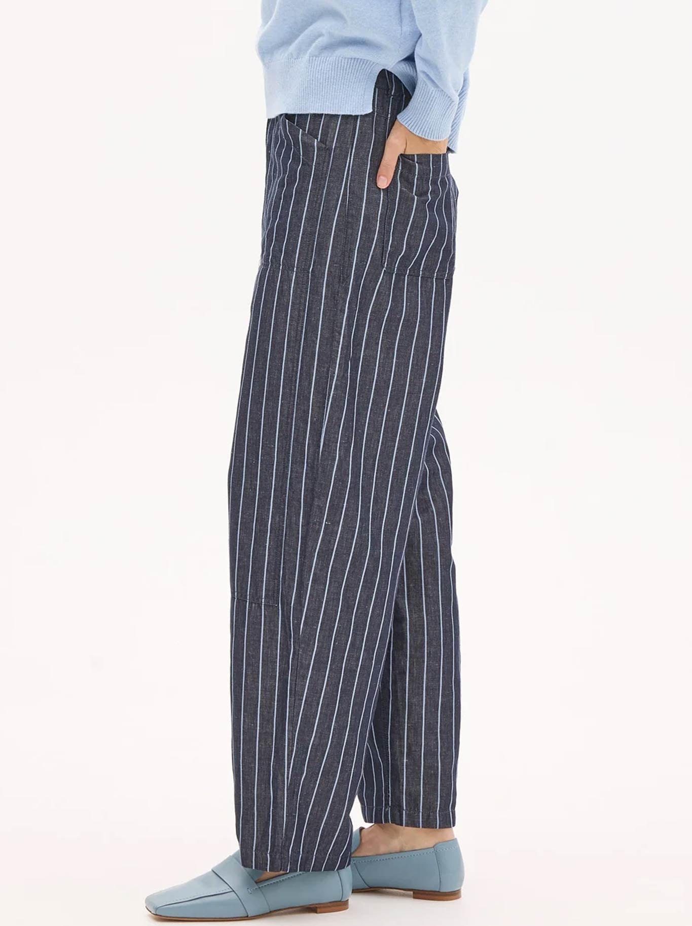 POL PINSTRIPE MUHLE PANT (Indigo)