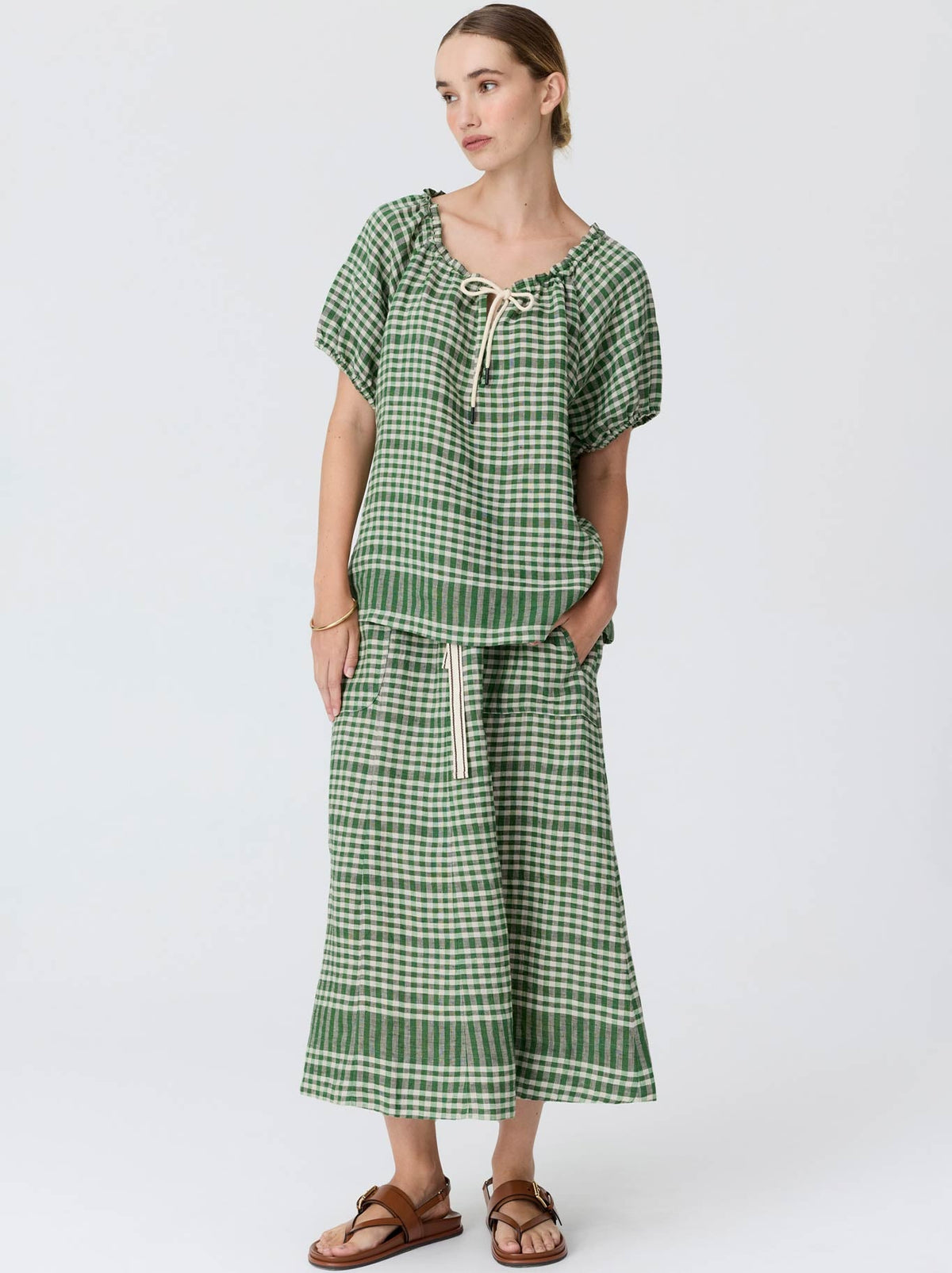 POL LUME SKIRT (Gingham)