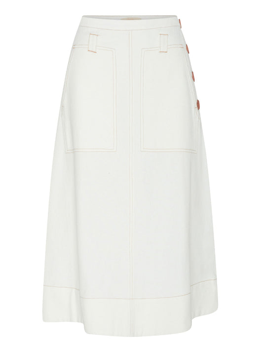 Pol Carsen Denim Skirt (Dark Denim)