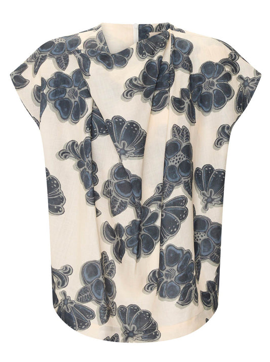 POL AMARA DRAPED TOP (Print)