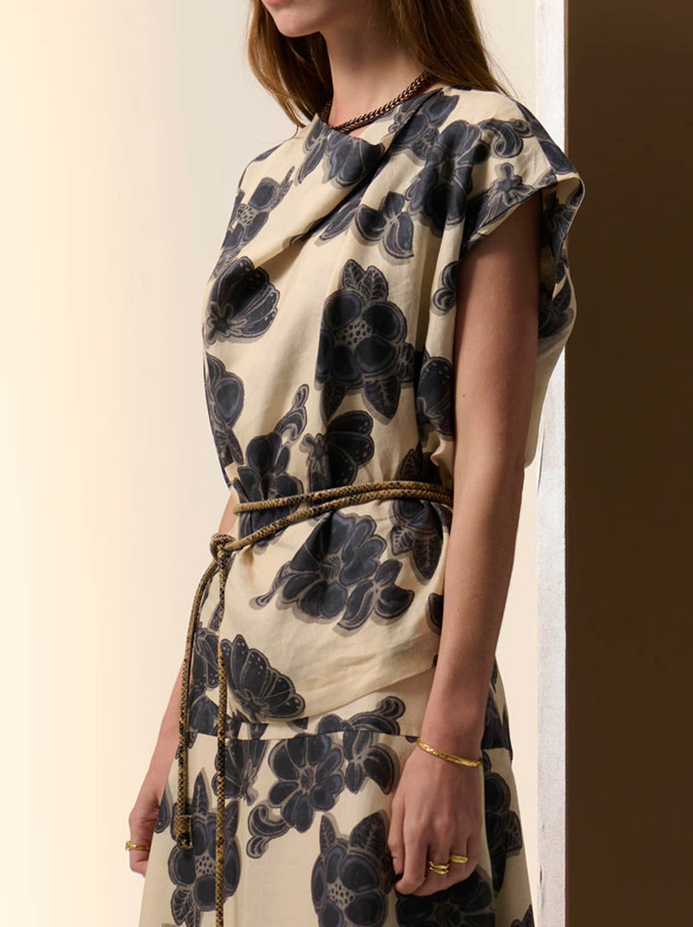 POL AMARA DRAPED TOP (Print)