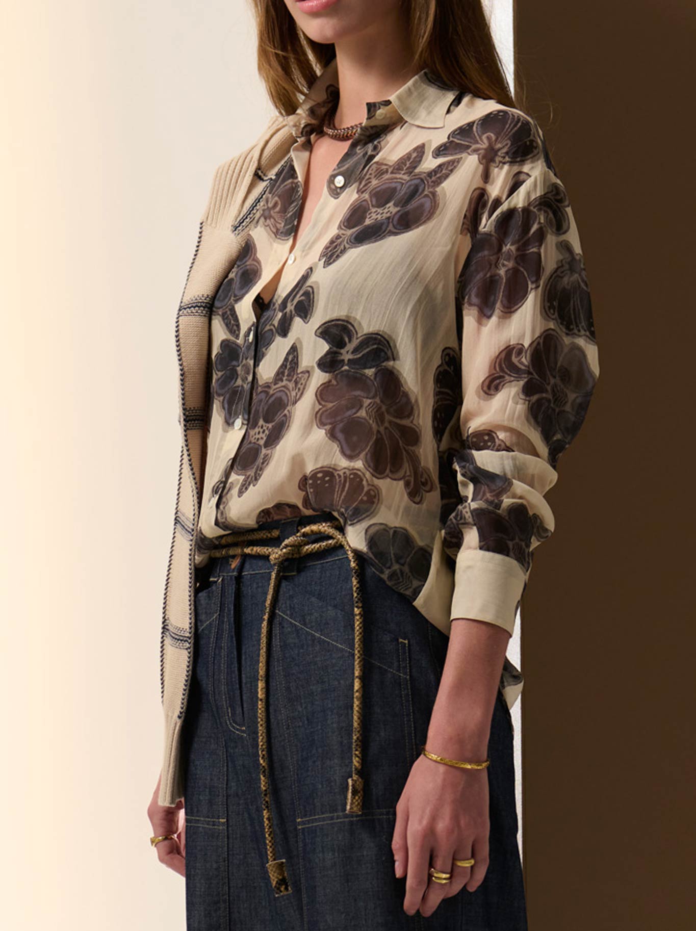 POL AMARA SILK SHIRT (Print)
