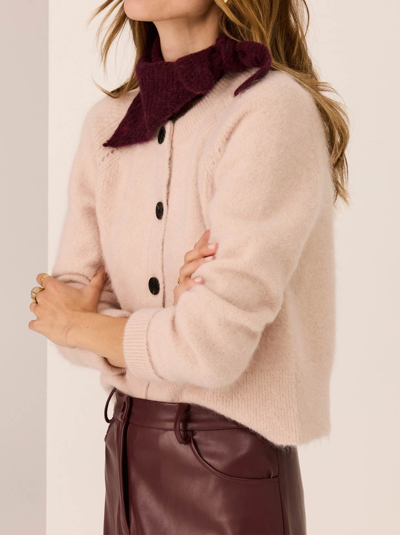 POL HAVILAND CARDI (Blush)