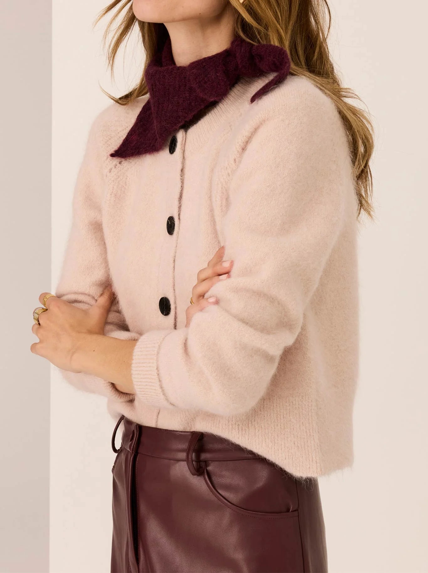 POL HAVILAND CARDI (Blush)