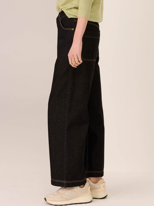 POL ANDIE CROPPED JEAN (Black Wash)