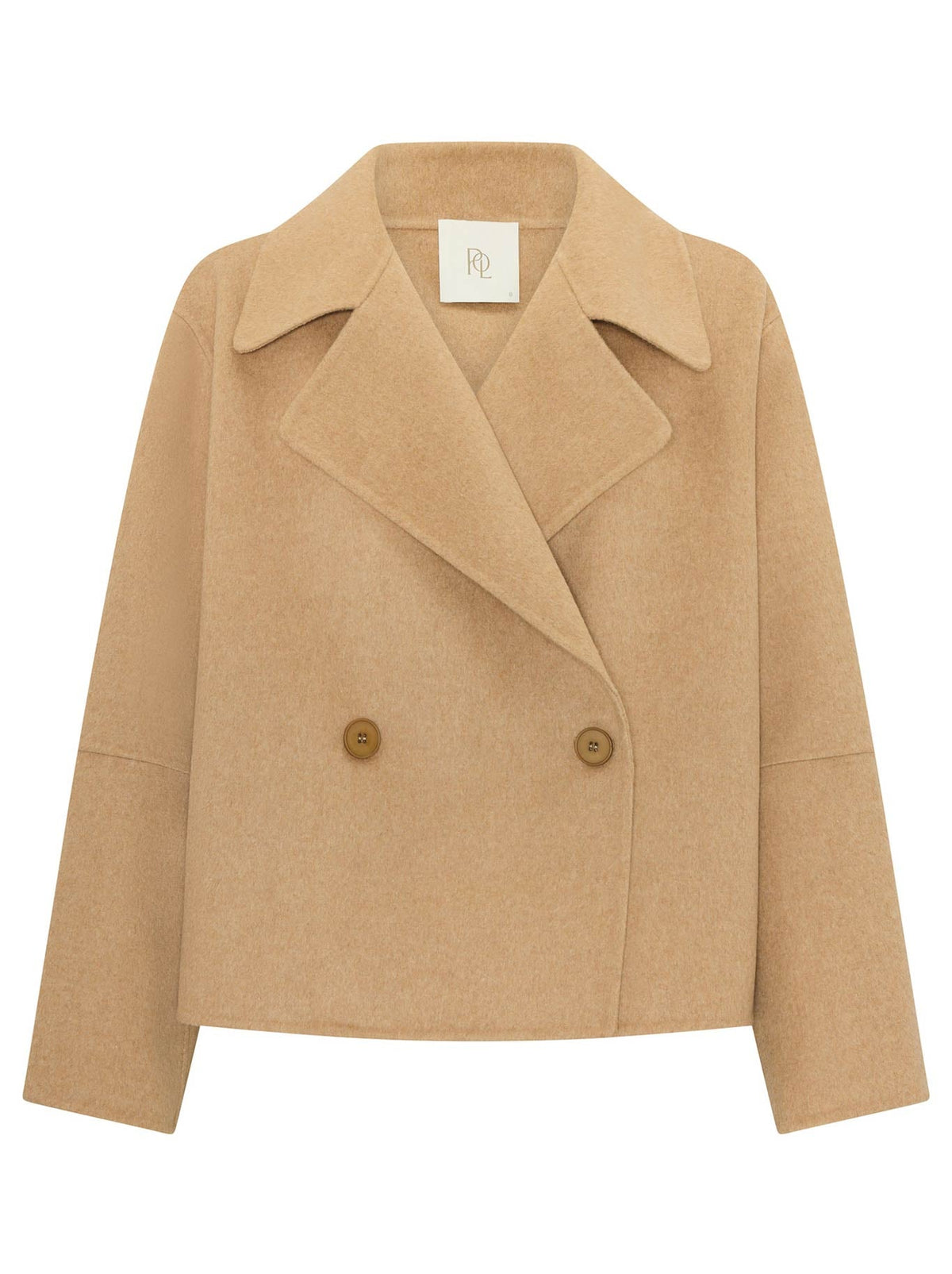 Pol Cohen Cropped Wool Coat (Camel)