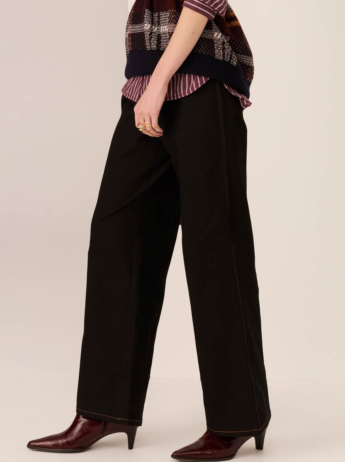 POL LANA WIDE LEG JEAN (Black)