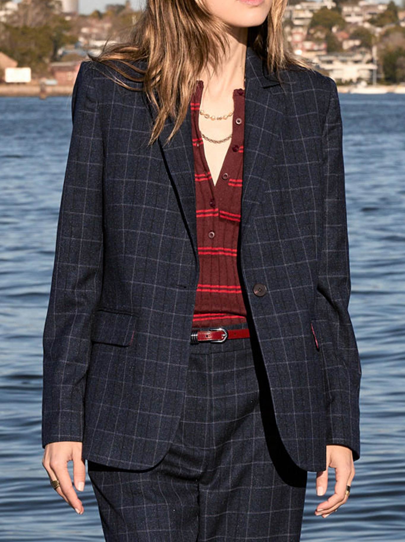Image of Coats & Jackets. Productname: Pol Davis Suit Jacket in Ink colour by brand - Pol
