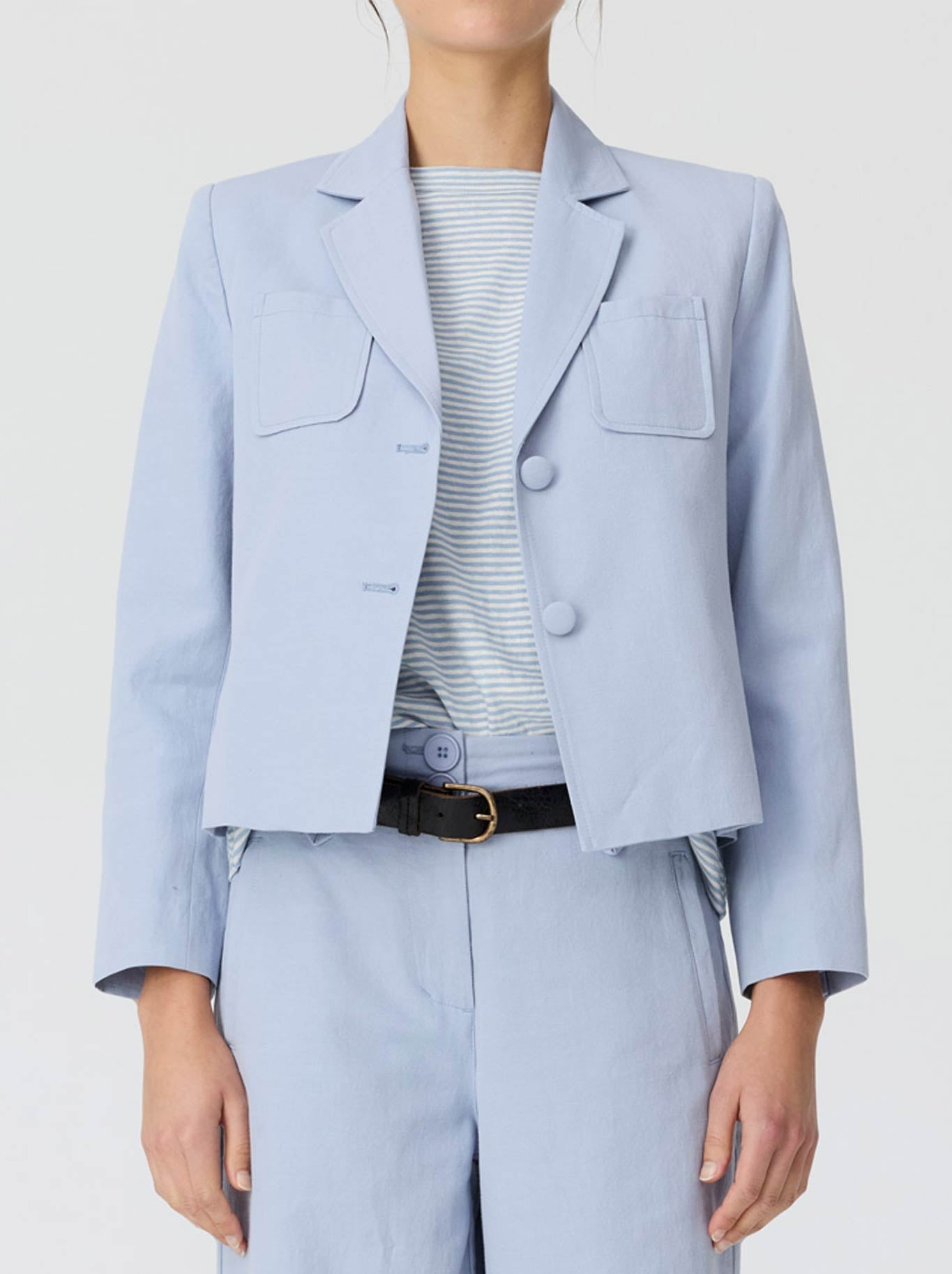 Image of Coats & Jackets. Product name - Pol Lira Jacket in Blue colour by brand - Pol
