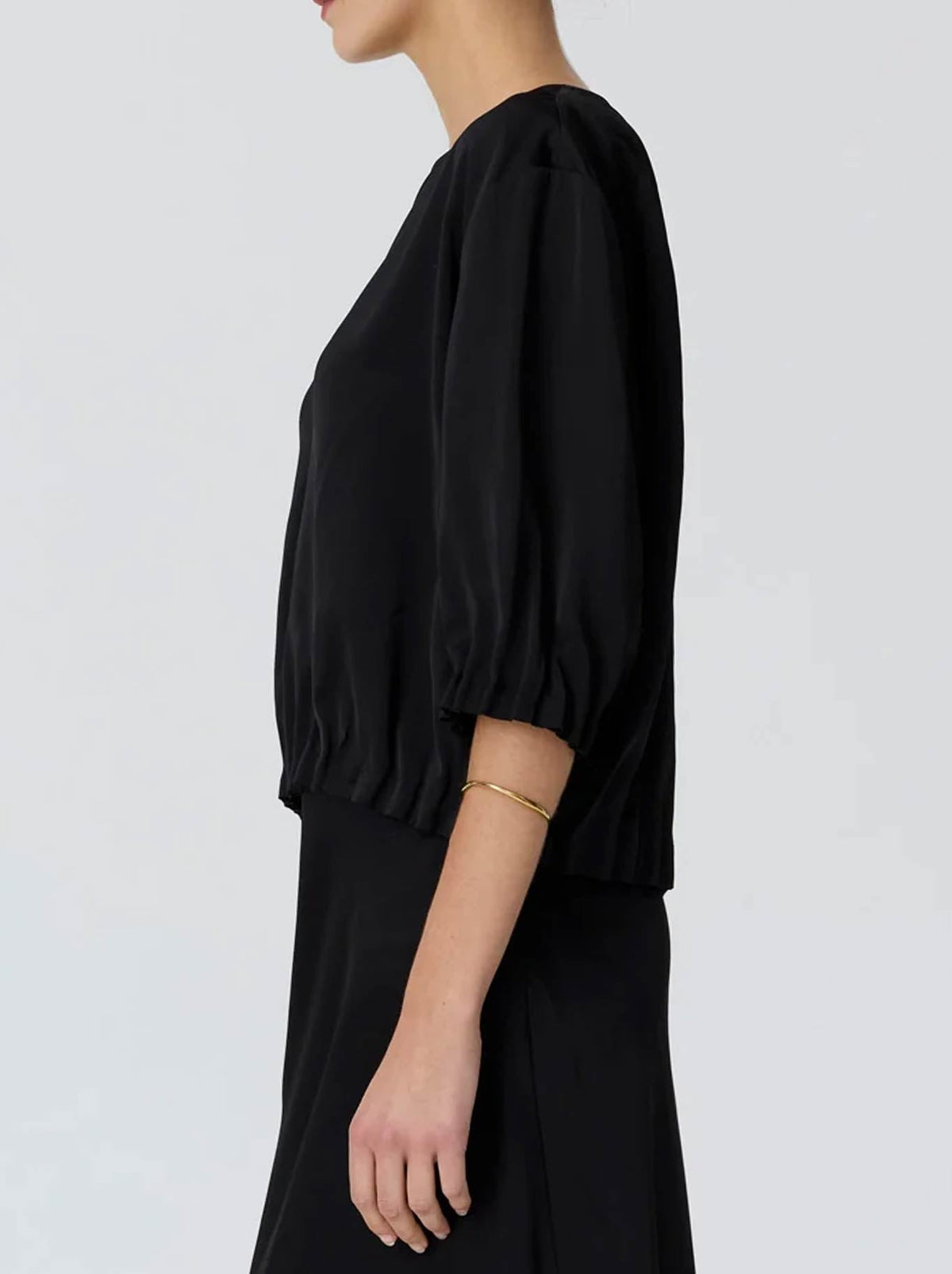 POL INNES TUCK TOP (Black)