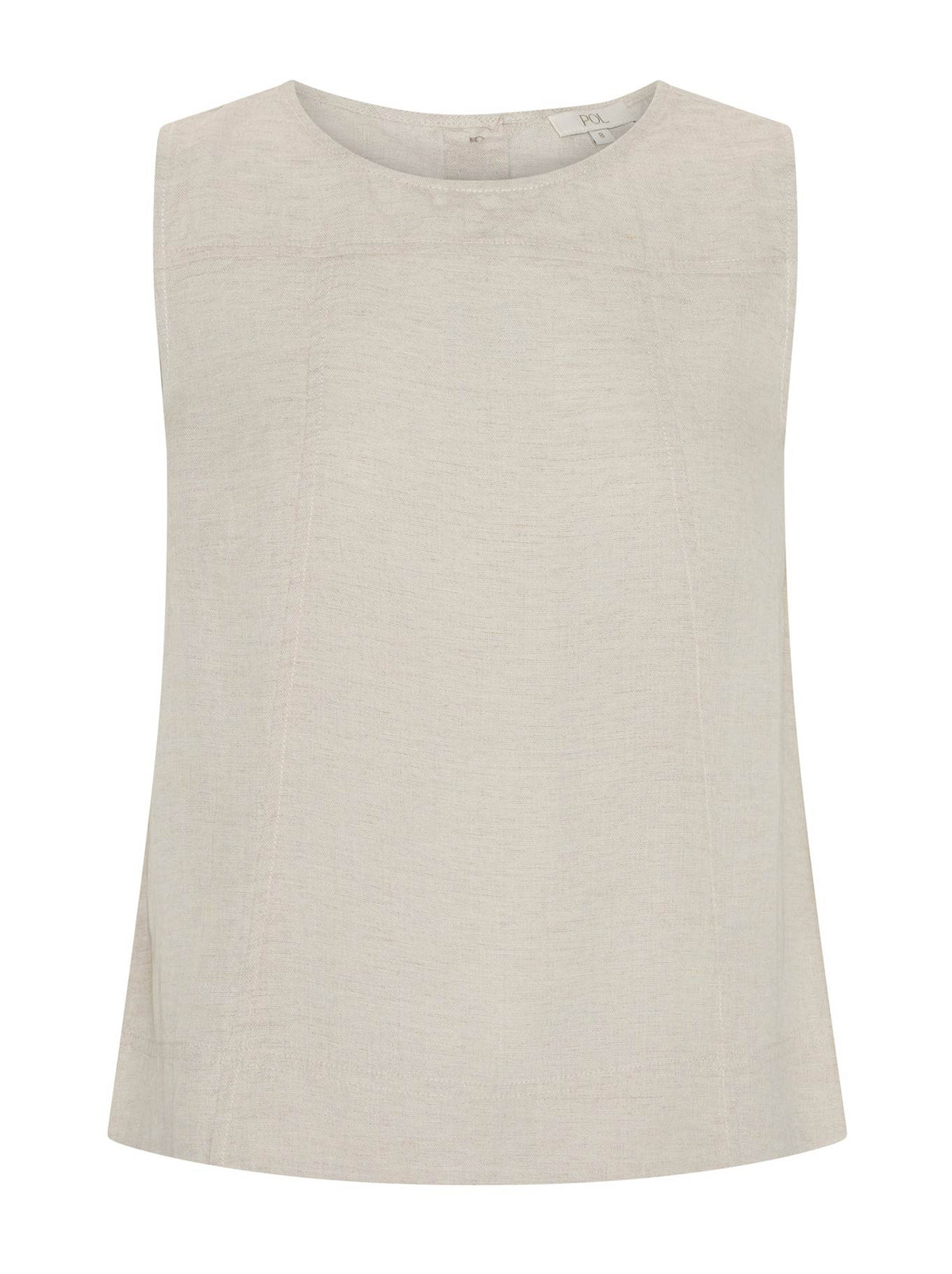 POL FRANKIE BUTTON TANK (Natural)