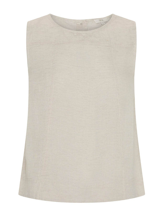 POL FRANKIE BUTTON TANK (Natural)