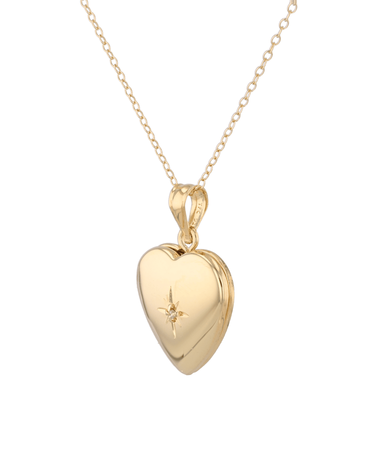 LAVANA Polaris Heart Diamond Locket Necklace Gold
