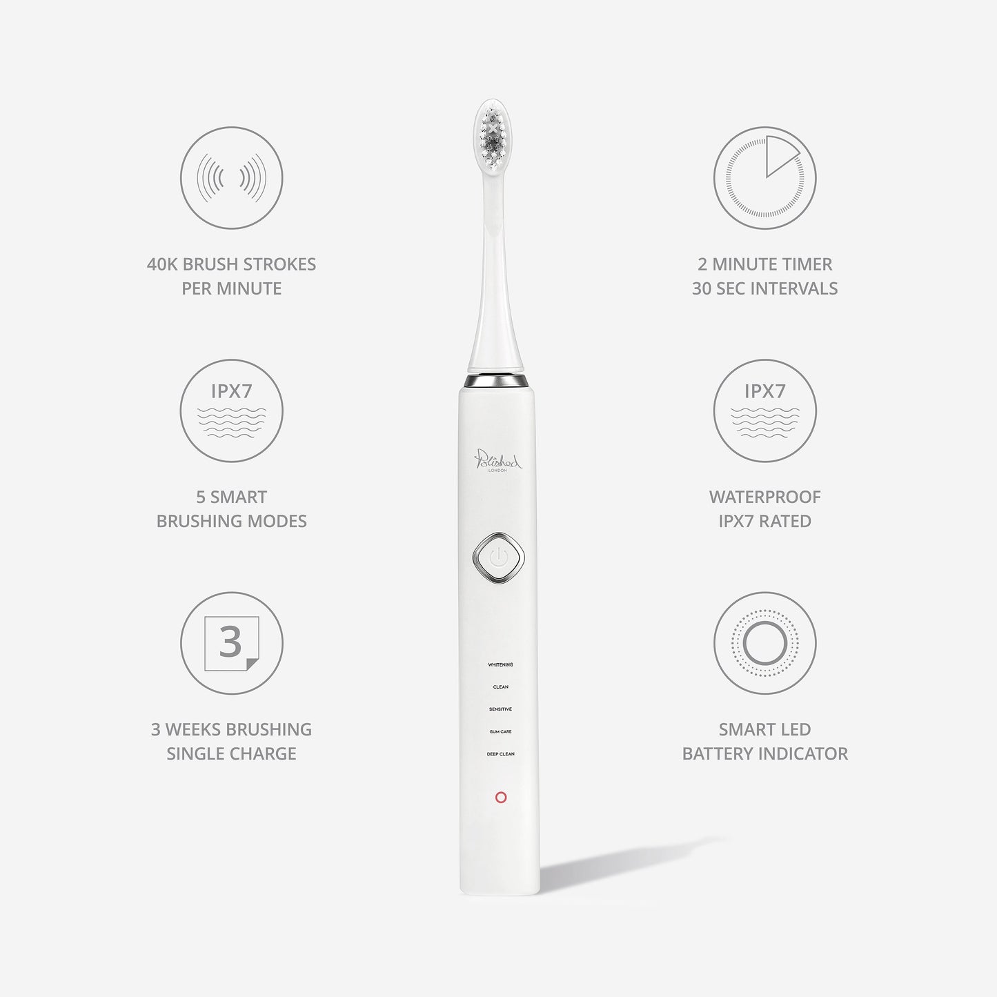 Polished London Sonic Xp Toothbrush – White